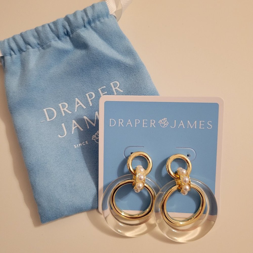 Draper James Resin Hanging Hoops NWT